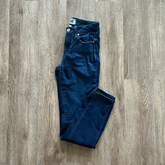PAIGE Verdugo Ankle Binx Skinny Mid Rise Dark Wash Jeans Sz 24 (00) 27" - Picture 1 of 7